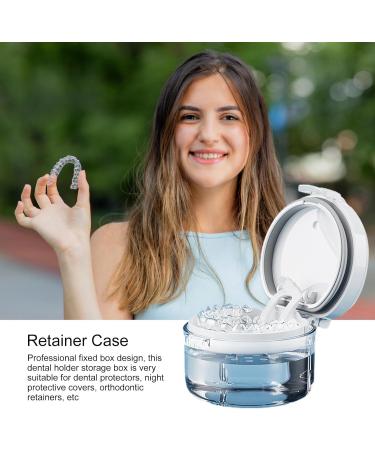 Orthodontic Storage Box - Dental Case Retaining Soaking Tray | Compact Cleaning Cup with Draining Rack Travel Appliance Cleaner for Aligners - Buy Online on GoSupps.com