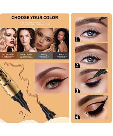 Shop 2-in-1 Magic Eyebrow Pencil | 2024 Upgraded Waterproof Microblading Pen - Light Brown & Black - Buy Online on GoSupps.com