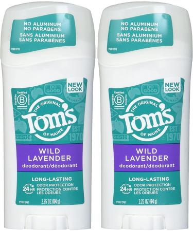 Tom's of Maine Natural Long-Lasting Deodorant Stick Lavender 2.25 Oz (Pack of 2) - Buy Online on GoSupps.com