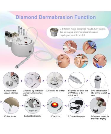 3 in 1 Diamond Microdermabrasion Tools - FAZJEUNE Professional Facial Skin Care Massager for Home Use Blackhead Remover & Anti-Aging Solution - Buy Online on GoSupps.com