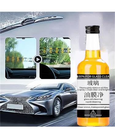 200ml Oil Film Remover for Glass Car Windshield Cleaner Automotive Glass Oil Film Cleaner Car Glass Oil Film Stain Removal Cleaner Quickly and Easily Restore Glass Clarity (2 Pcs) - Buy Online on GoSupps.com