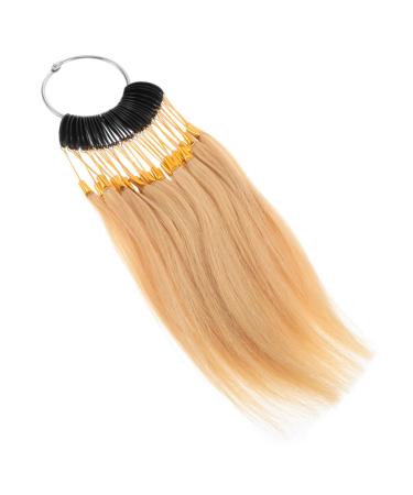Hemobllo Scheveux Humains Pour Test De Coloration Anneaux De Couleur Pour Cheveux Avec Boucles Dor es M ches De Cheveux Pour Pratique De Coloration Et Utilisation Salon