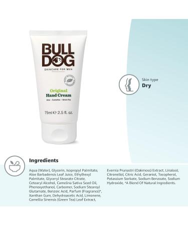Bulldog Skincare Original Hand Cream 75ml - Nourishing Hand Moisturizer - Buy Online on GoSupps.com