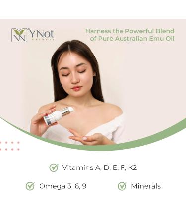 Y NOT Natural Ultraine Australian Emu Oil 60ml - Fragrance-Free Luxury Moisturizer for Skin Hair Nails & Scalp - Hospital Quality - Buy Online on GoSupps.com
