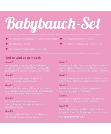 Baby Belly Plaster Cast 3D Complete Set - 24 Pieces with 18m Plaster Bandages - Perfect Gift for Pregnant Women | Praxy - Buy Online on GoSupps.com