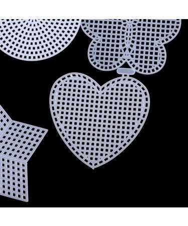 EXCEART 50 Pcs Clear Plastic Mesh Canvas for Needlepoint Embroidery - Cross Stitch Art Craft Shapes Included - Buy Online on GoSupps.com