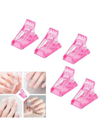 5 Piece Nail Tip Clips for Quick Acrylic Nail Shaping - Portable DIY Tool for Gel Extensions - Pink - Buy Online on GoSupps.com