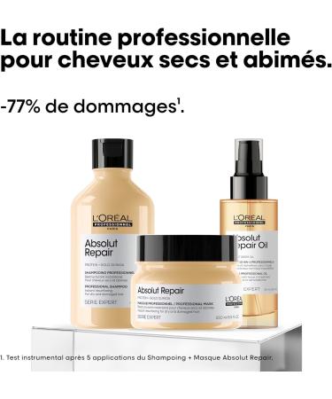 L'Or al Professionnel Absolut Repair Gift Set Repairing Routine Dry & Damaged Hair 10-In-1 Shampoo + Mask + Oil Trio Serie Expert Limited Edition - Buy Online on GoSupps.com