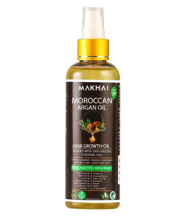 Moroccan Argan Hair Growth Oil (With Pure Organic Argan Jojoba Avocado Olive Amla Aswagandha Brahmi Vitamin - E) 200ml