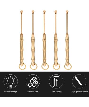 Brass 5pcs Ear Wax Remover Keychain Pendants for Travel - Portable Ear Cleaner - Buy Online on GoSupps.com