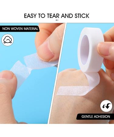 Flexible Skin Tape 6 Rolls - Self Adhesive Gauze Tape for Wound Injuries and Sports - 0.5 Inch x 10 Yards - Breathable and Swelling Relief (White) - Buy Online on GoSupps.com