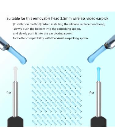 100 Pieces Ear Cleaner Tips Ear Cleaner Replacement Tips Silicone Ear Wax Removal Tool Cap for Ear Cleaner with Camera Blue - Buy Online on GoSupps.com