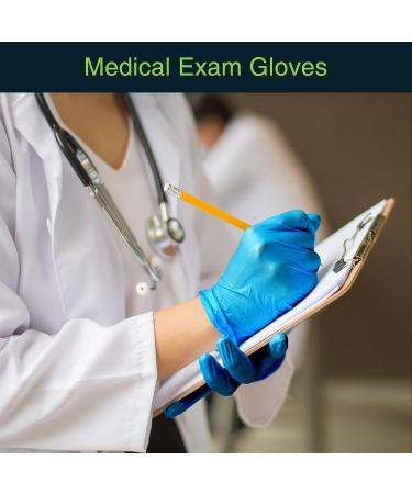 Blue Nitrile Disposable Gloves Medium 50 Count - Medical Grade Exam Gloves - Latex and Powder Free - Dental & Surgical Use - 3 Mil Thickness - Buy Online on GoSupps.com