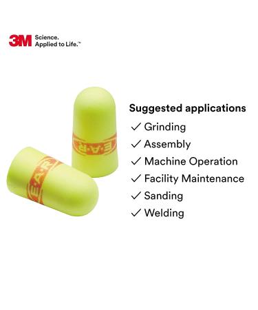 3M E-A-Rsoft SuperFit 391-1254 Ear Plugs, NRR 33, 500 Pairs in Refill Bottle for One Touch Dispenser - Ideal for Drilling, Grinding, Machining, Sawing, Sanding, Welding - Yellow/Red - Buy Online on GoSupps.com