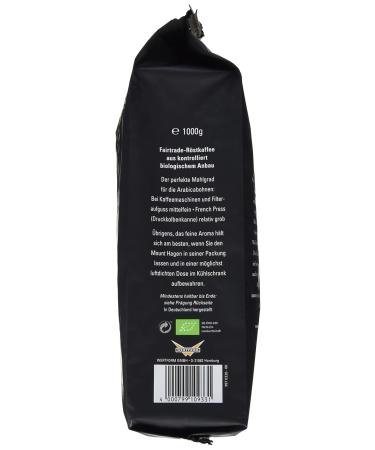 Mount Hagen Organic FT Naturland Roasted Coffee Arabica Crema - 1kg Whole Bean - Premium International Shipping - Buy Online on GoSupps.com