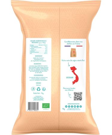 Organic Cashew Nuts 1kg | 100% Natural Cashew Nuts | Raw and unsalted | Non-GMO | Scented & Gourmet | IDEAL cooking recipes | - Buy Online on GoSupps.com