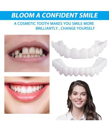 Frenzify Fake Teeth - Cosmetic Veneers & Whitening Dentures for Adults | Temporary Tooth Covers with Tweezers - International Shipping Available - Buy Online on GoSupps.com