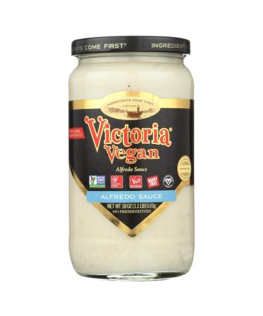 Victoria Original Vegan Alfredo Sauce, 18-Ounce (Pack of 6)