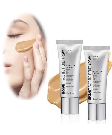2 PCS Base Raffermissante pour le Visage Base de Teint Lissante de Pores Base Instantan e pour le Visage Base de Maquillage Teint Unifi Professional Makeup Pore Filler Primer Base 30ml*2
