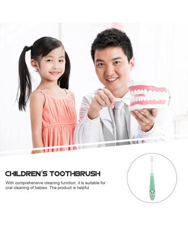 Lurrose Panda Toothbrush for Kids Cartoon Whole Mouth Training Brush Cute & Deep Clean Baby Tooth Cleaner (1 Pack Green) - Buy Online on GoSupps.com