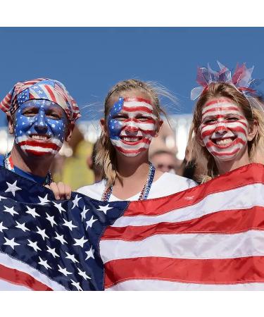Red White Blue Face Body Paint - USA Flag Makeup Palette for 4th of July Independence Day & Patriotic Events - Buy Online on GoSupps.com