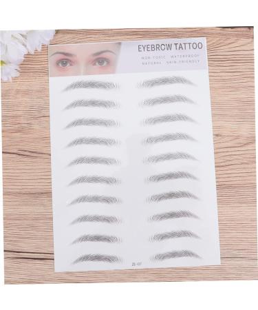 Angoily Artificial Eyebrow 4 Pcs 3d Eyebrow Stickers Makeup Eyebrow Transfer Soap Tin Imitation Eyebrow 6d Template Water Proof - Buy Online on GoSupps.com