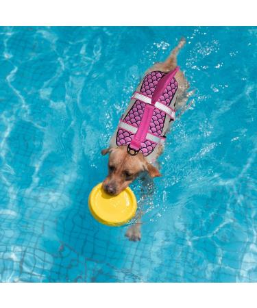 AIITLE Shark Dog Life Vest for XL Dogs - Pink - High Buoyancy Dog Flotation Vest for Water Sports - Buy Online on GoSupps.com