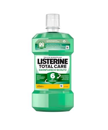 Listerine mouthwash antibacterial total care gum protection mouthwash in new formula 6-in-1 protection 600ml 600 ml (1 Pack)