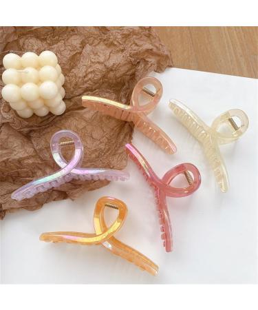 Colorful Plastic Hair Claws Women Hair Clips Cross Headwear Large Size Hairpin Barrettes Fashion Hair Accessories 1Pcs (Color : A4) - Buy Online on GoSupps.com