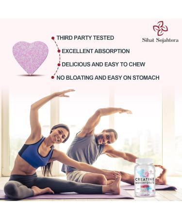 3000 MG Creatine Monohydrate Tablets for Men & Women | BCAA & Hydrolyzed Collagen Chews for Performance & Recovery | Dragon Fruit Flavor | 90 Count - Buy Online on GoSupps.com