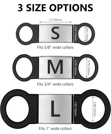 Gisurey Personalized Engraved Dog Tags Durable Stainless Steel Slide-On Design Easy to Read Black & Silver for Dogs & Cats (BS S) - Buy Online on GoSupps.com
