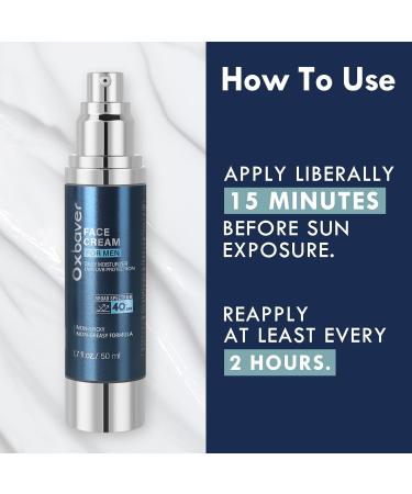 6-in-1 Face Cream Sunscreen for Men : Invisible Sunscreen Mens Face Moisturizer with SPF 40 for Sun Protection Non-Greasy & Lightweight Formula for Sensitive Skin 1.7 Fl Oz (Pack of 1) - Buy Online on GoSupps.com