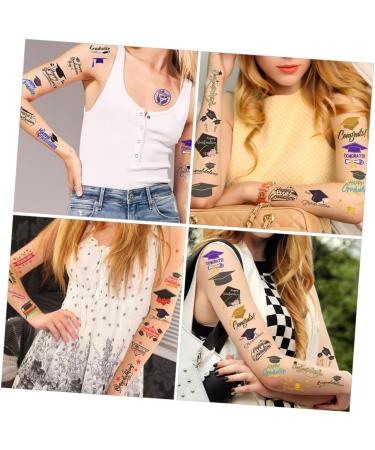 6 Sheets Graduation Season Stickers Graduation Stickers Graduation Body Decorative Stickers Graduation Sticker Arm Stickers Gradient Envelope Emulsion - Buy Online on GoSupps.com