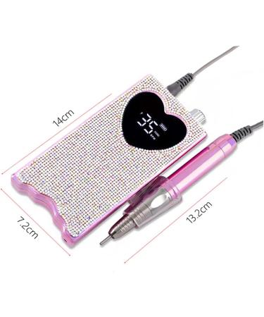 Electric Nail File Heart Shape Electric Nail Drill 35000RPM Nails Milling Cutter Wireless Pedicure Grinder Rechargeable Nail Drilling Machine - Buy Online on GoSupps.com