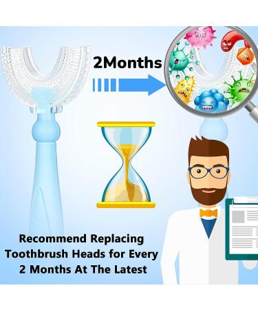 Patelai Kids U-Shaped Toothbrush Heads (10 Pcs) with Storage Box - 360 Degree Teeth Cleaning for Children Electric & Manual Toothbrushes - Buy Online on GoSupps.com