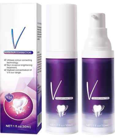 Purple Toothpaste for Teeth Whitening - Sensitive Teeth & Cavity Prevention - 1fl.oz - Buy Online on GoSupps.com