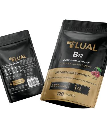 LUAL Vitamin B12 Quick-Dissolve Tablets Dietary Supplement | Vitamin B12 2500 mcg | B Vitamins | Vitamin B12 Complex for Women and Men 120 Tablets - Buy Online on GoSupps.com