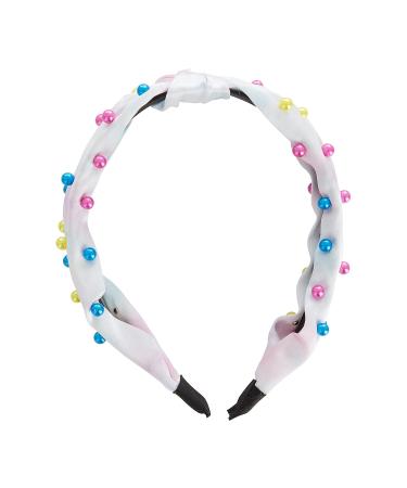 Cudlie Confetti Colorful Neon Bead Headband Set for Girls - Pull Free Kids Accessories for Thick, Curly Hair in Pink/White - Buy Online on GoSupps.com