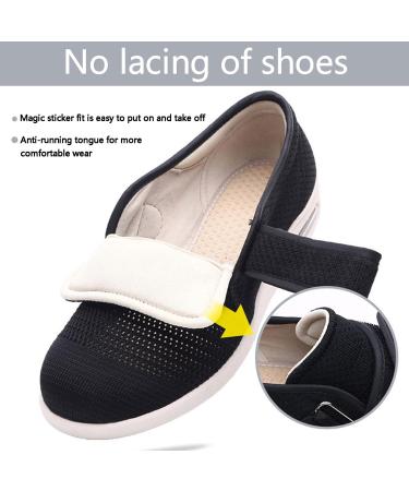 SDEQA Men's Adjustable Wide Width Diabetic Edema Slippers | Lightweight Breathable Walking Shoes | Summer Comfort | Grey 6.5 - Buy Online on GoSupps.com