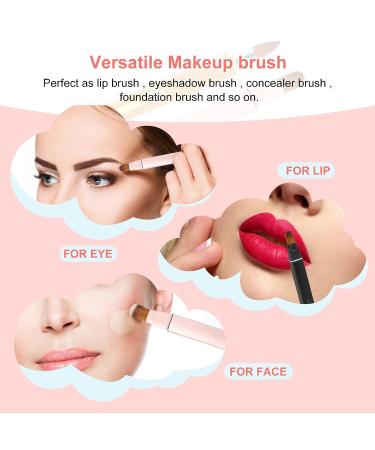 Simfree 2 Pieces Retractable Lip Brushes - Double-ended Applicator for Lipstick, Lip Liner, Gloss, Eyeshadow - Portable and Versatile - Pink and Black - Buy Online on GoSupps.com