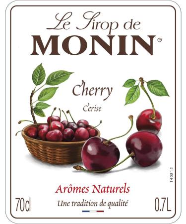 MONIN Premium Cherry Syrup 700ml - Perfect for Cocktails & Mocktails | Vegan & Allergen-Free with Natural Flavours - Buy Online on GoSupps.com