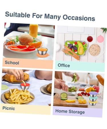 OUNONA Stainless Steel Sauce Cup 12 Pcs Salad Dressing Container Stainless Steel Seal Salad Bowl Stainless Steel Sauce Cups - Buy Online on GoSupps.com