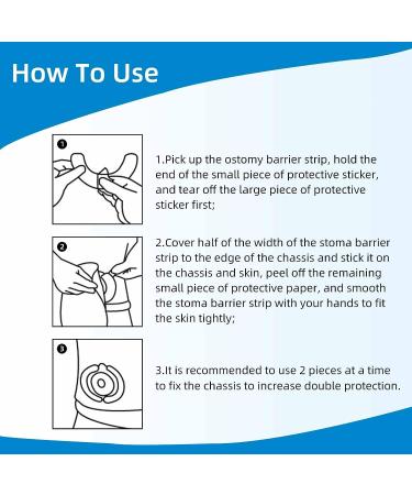 Ostomy Supplies Skin Barrier Strips | Colostomy Bag Skin Extender Strips (20 pcs) | Waterproof Hydrocolloid Half Rings - Buy Online on GoSupps.com