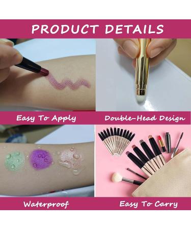 2-in-1 Brown Eyeshadow Stick | Creamy Glitter Eye Pencil | Waterproof & Hypoallergenic | Long-Lasting Eye Shadow & Highlighter | Multi-Dimensional Eyes | Single Eye Liner Pen - Buy Online on GoSupps.com