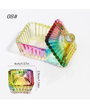 Nails Art Glass Dappen Dish Crystal Glass Dish Nails Art Dappen Dish With Lid Heart Shaped Liquids Crystal Cup - Buy Online on GoSupps.com