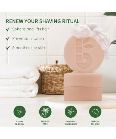 Bambaw Shaving Soap for Women - 80g Shea Butter & Red Clay Vegan & Palm Oil-Free Natural Raspberry Razor Soap for All Skin Types - Buy Online on GoSupps.com