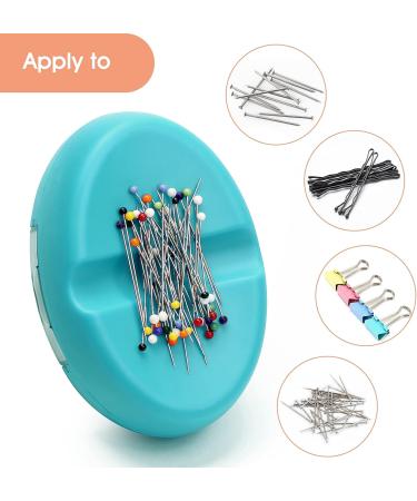 Coitak Magnetic Sewing Pincushion with 100 Plastic Head Pins - Green Magnetic Pins Holder for Sewing & Quilting - Buy Online on GoSupps.com