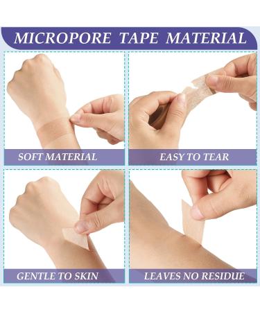 Tondiamo Micropore Tan Surgical Tape - 1 Inch x 10 Yards (12 Rolls) | Skin-friendly Adhesive Medical Tape for Face, Nose, and Mouth | Breathable and Non-Woven Paper Tape - Buy Online on GoSupps.com