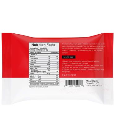 Premium Wasabi Powder 2.2 lb | Authentic Japanese Horseradish for Sushi Sauce & Paste | Fresh Bulk Wasabi Root Powder by MisoBoom - Buy Online on GoSupps.com