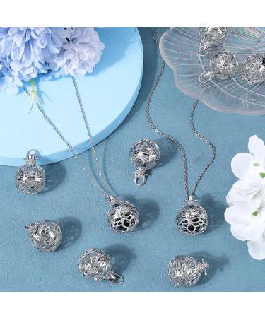 SUNNYCLUE 10Pcs Filigree Cage Pendants for Aromatherapy - Brass Locket Charms for Jewelry Making & Essential Oil Diffusers - Buy Online on GoSupps.com